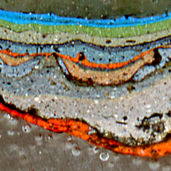 Układ warstw próbka stolarki