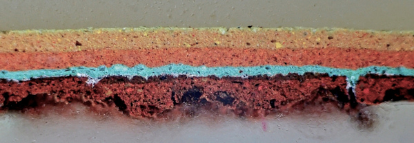 Układ warstw próbka metalu