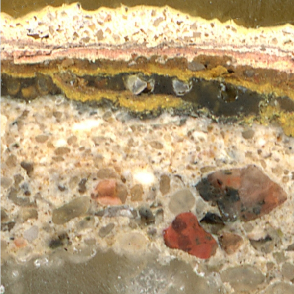 Układ warstw próbka tynku